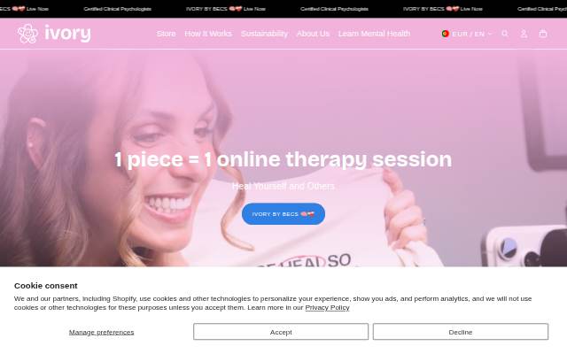 Startseite von Ivory Therapy