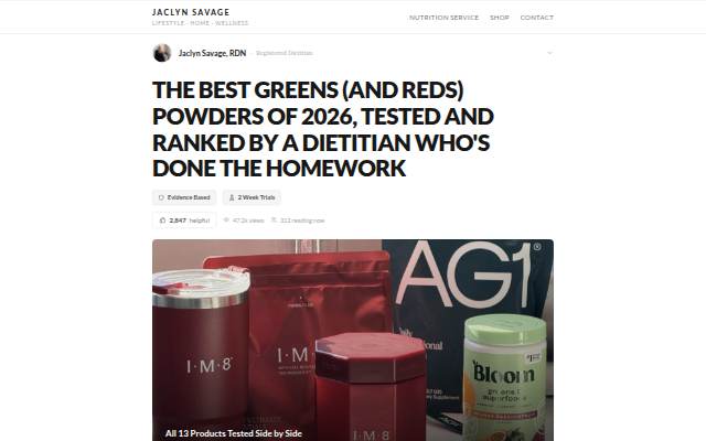 The Best Greens (and Reds) Powders of 2026 — Tested & Ranked by a Dietitian storefront
