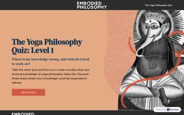 Escaparate de The Yoga Philosophy Quiz