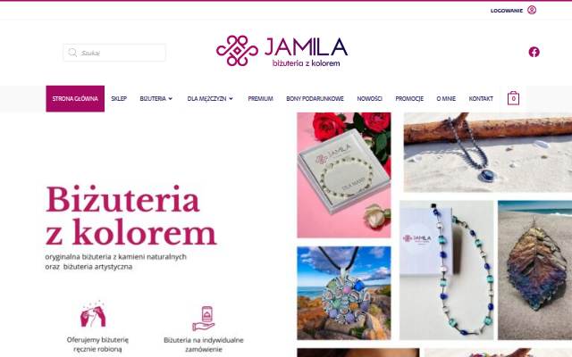 Startseite von Jamila – Biżuteria z kolorem