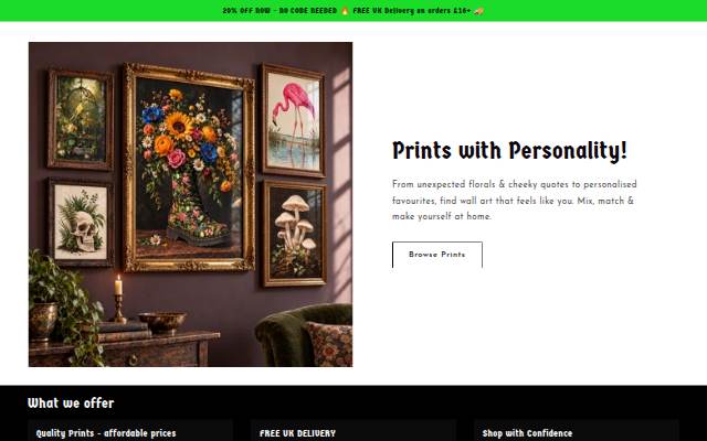 Jazzy Kestrel Prints storefront