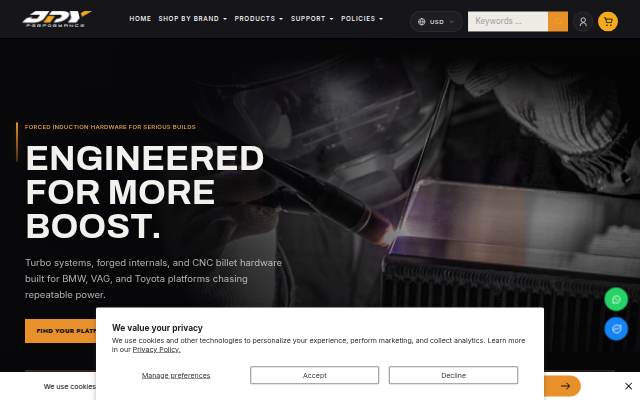 JDY Performance storefront