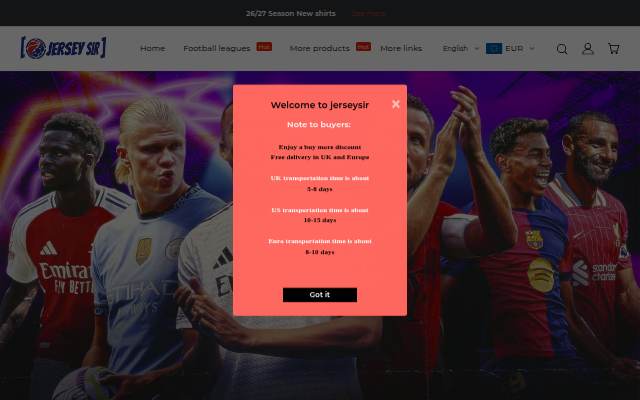 jerseysir.com storefront