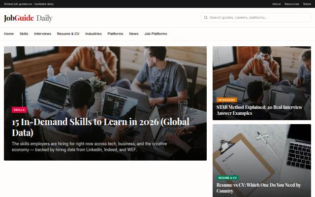 JobGuide storefront