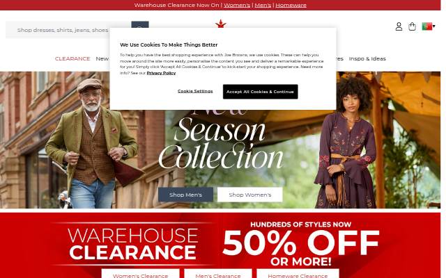 Joe Browns Official storefront