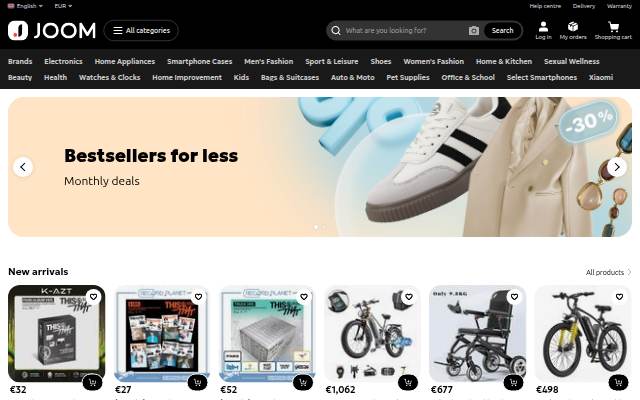 Joom storefront