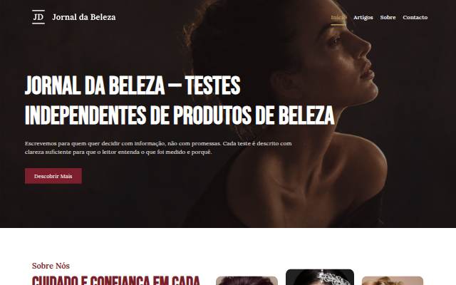 Startseite von Jornal da Beleza