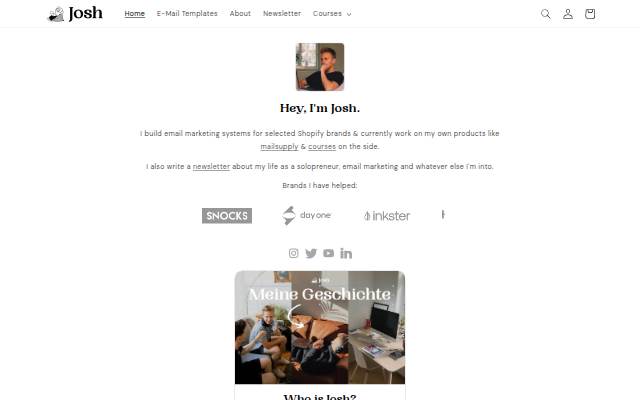 Josh von mailsupply storefront