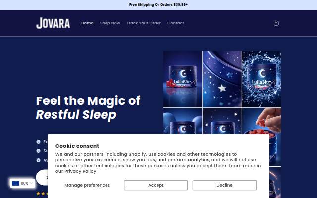 Jovara storefront