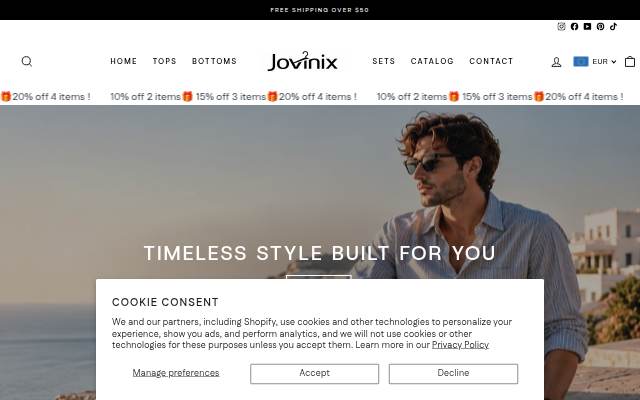 Jovinix storefront