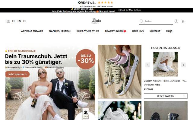 julescustomizedkicks storefront