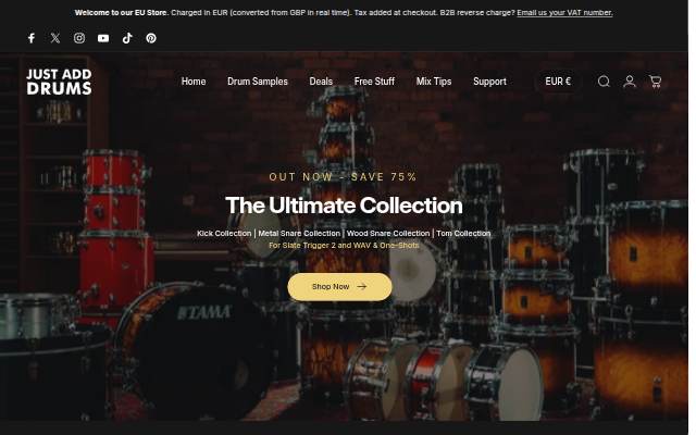 Startseite von Just Add Drums