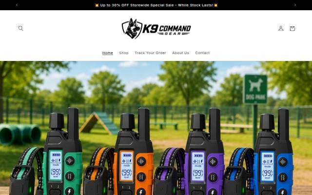 Escaparate de K9 Command Gear