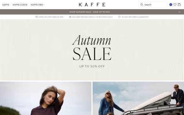 Kaffe Clothing official international store storefront