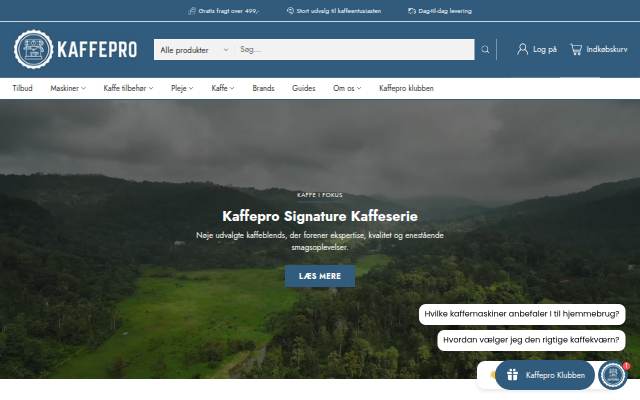 Kaffepro.dk storefront