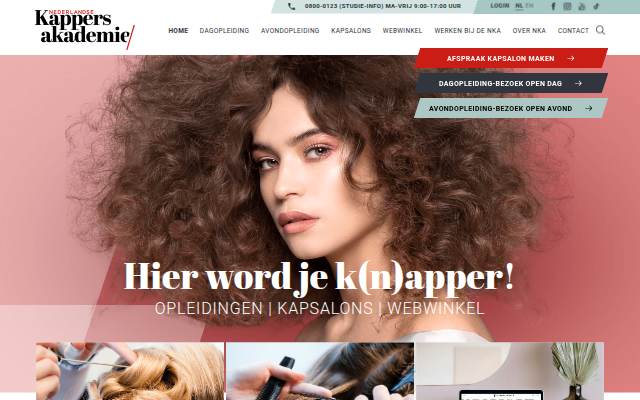 Montra da Nederlandse Kappersakademie