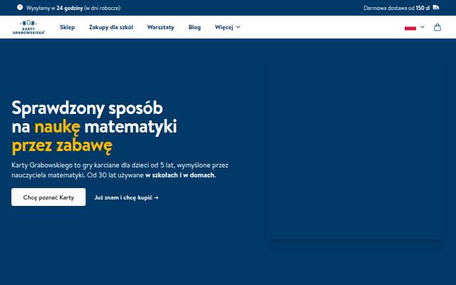 Karty Grabowskiego 💙 Matematyczne karty i pomoce do nauki storefront