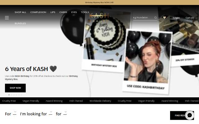 KASH Beauty by Keilidh Cashell storefront