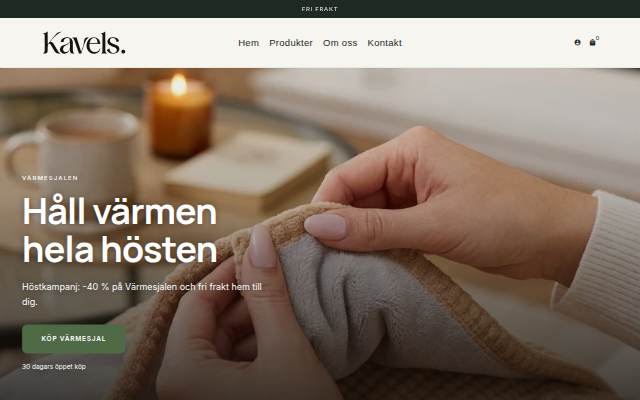 Startseite von Kavels