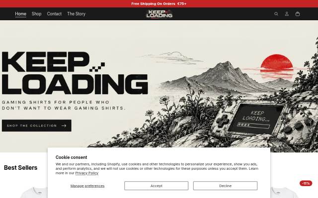 Keep Loading storefront