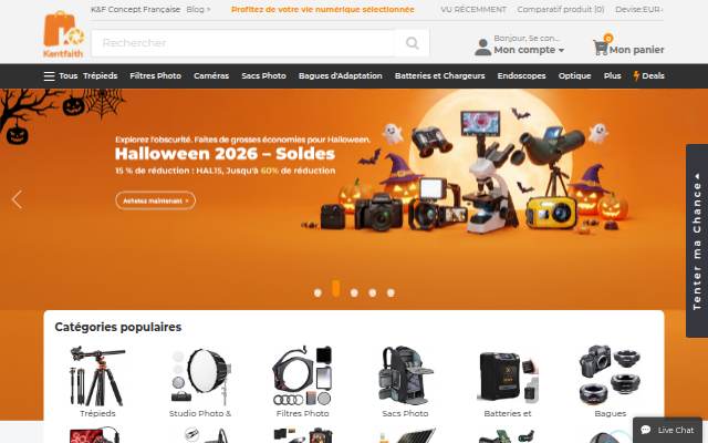 K&amp;F Concept: Accessoires Photographiques Professionnels storefront