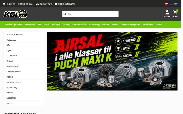 KGI.dk - KG Import ApS storefront
