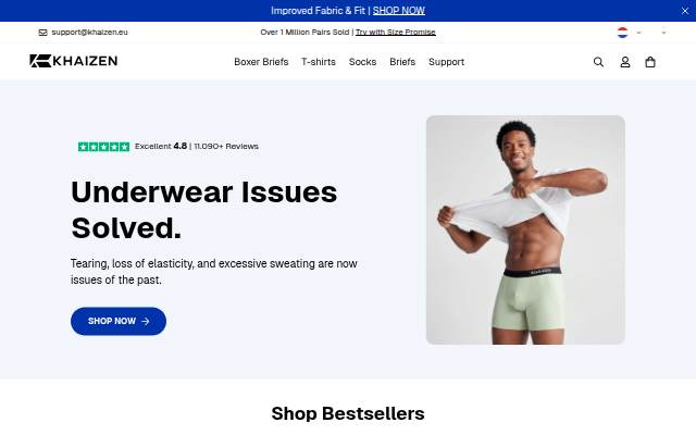 KHAIZEN Underwear storefront