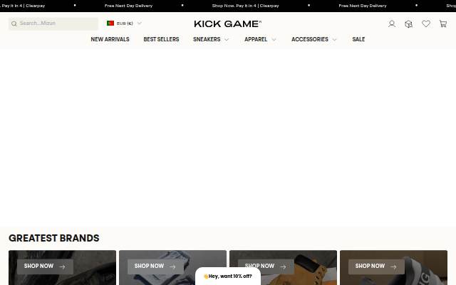 Vitrine de Kick Game