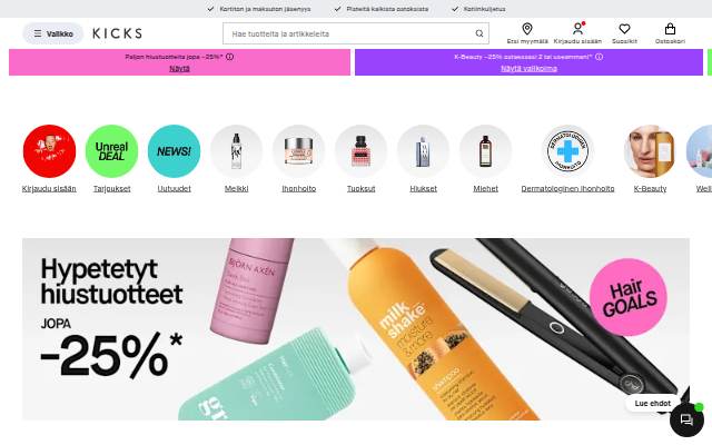 KICKS.fi storefront