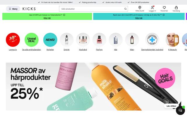 Makeup, parfym och hudvård på nätet storefront