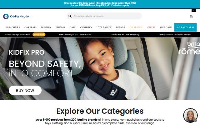 Online Baby Shop and Nursery Store UK storefront
