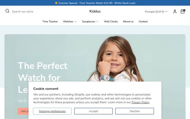 Kiddus storefront