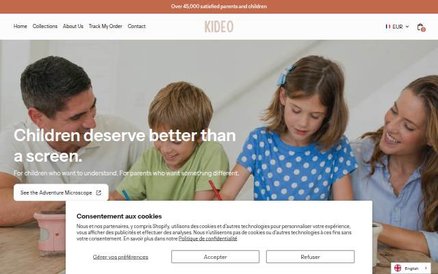 Kideo.ch storefront