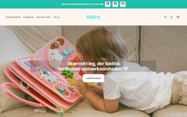 Kidorakids.dk storefront