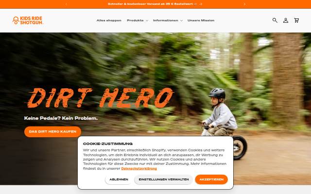 Kids Ride Shotgun DE storefront