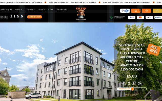 Montra da Kilted Competitions – The new home of luxury online competitions!