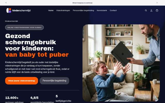 Kinderschermtijd storefront
