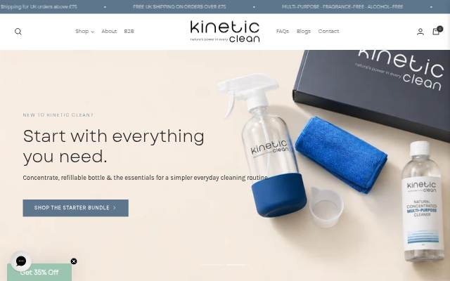 Kinetic Clean storefront