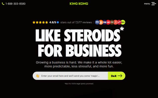 Startseite von King Kong