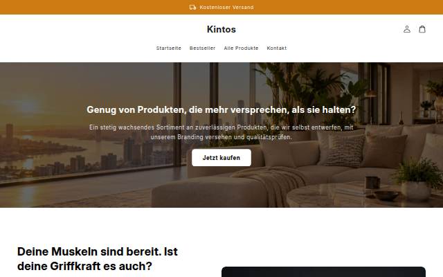 Startseite von Kintos