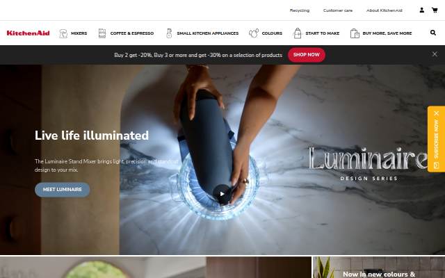 KitchenAid Official Website: Premium Kitchen Appliances storefront