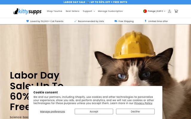 KittySupps storefront