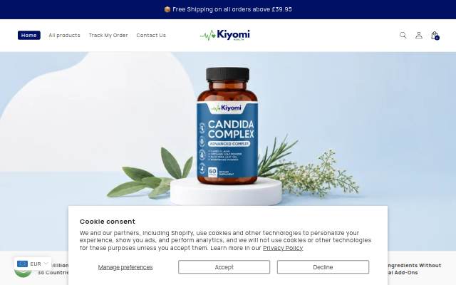 Kiyomi UK storefront
