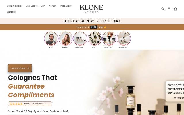 Klone Scents storefront