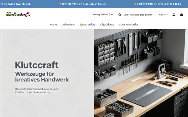 Startseite von Klutccraft