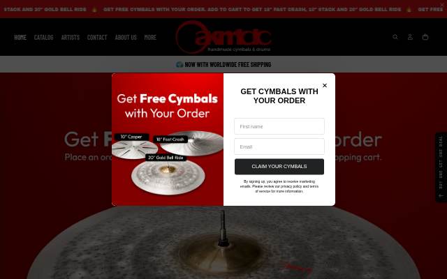 Kmicic Cymbals storefront