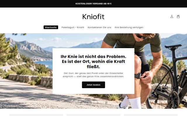 Startseite von Kniofit