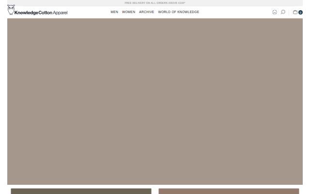 KnowledgeCotton Apparel Europe storefront