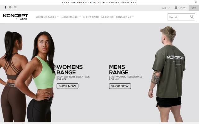Koncept Fitwear storefront