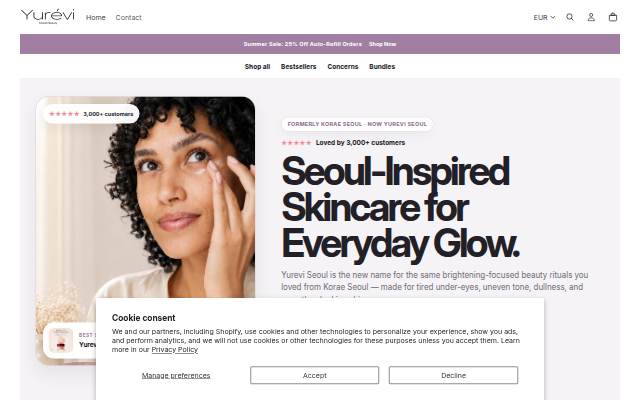 Korae Beauty storefront